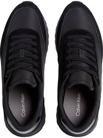 Calvin Klein Leren sneakers zwart
