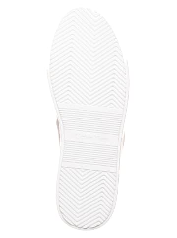 Calvin Klein Leder-Sneakers in Weiß
