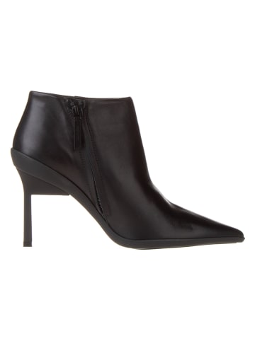 Calvin Klein Leren enkellaarzen zwart