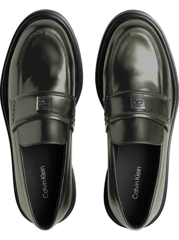 Calvin Klein Leren mocassins groen