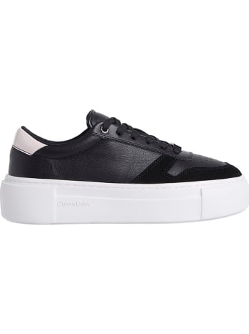 Calvin Klein Leren sneakers zwart