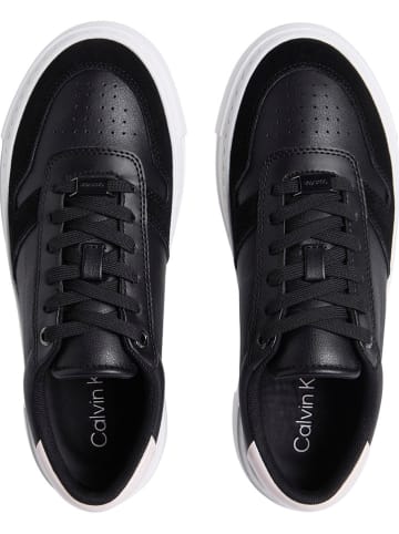 Calvin Klein Leren sneakers zwart