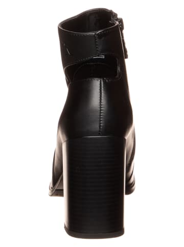 Calvin Klein Leder-Stiefeletten in Schwarz