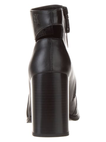 Calvin Klein Leder-Stiefeletten in Schwarz