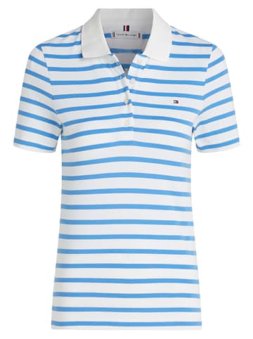 Tommy Hilfiger Poloshirt in Hellblau/ Weiß