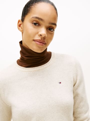 Tommy Hilfiger Wełniany sweter w kolorze kremowym