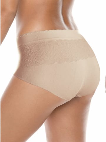 Intimidea Pełne figi high waist w kolorze beżowym