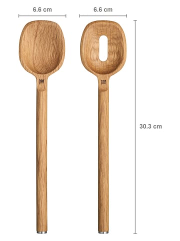 Fiskars 2tlg. Set: Salatbesteck in Hellbraun - (L)30,3 cm