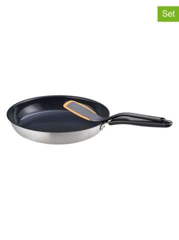 Fiskars 2-delige set: braadpannen zwart