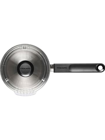 Fiskars 2-delige set: steelpan met deksel "FF" zilverkleurig - 1,5 l