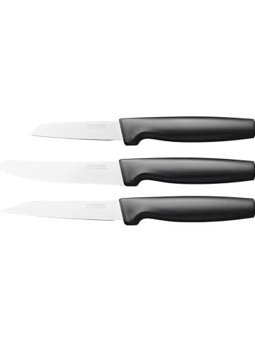 Fiskars 3er-Set: Küchenmesser "Functional Form" in Schwarz/ Silber