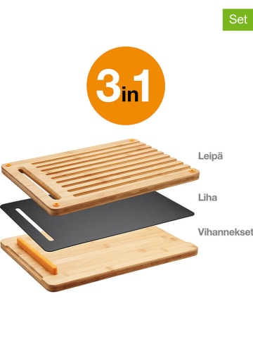 Fiskars 3-częściowy zestaw "Functional Form" w kolorze czarno-jasnobrązowym