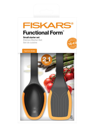 Fiskars 2-częściowy zestaw w kolorze czarno-pomarańczowym - dł. 29,3 cm