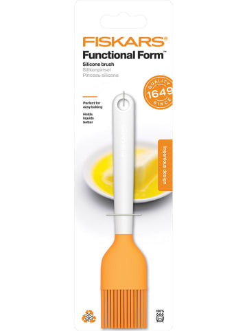Fiskars Siliconenkwast "Functional Form" wit/oranje - (H)19 cm