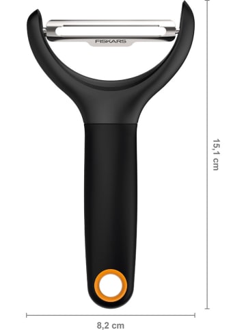 Fiskars Gemüseschäler "Functional Form" in Schwarz - (H)15,1 cm