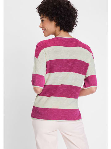 Olsen Pullover in Lila/ Beige