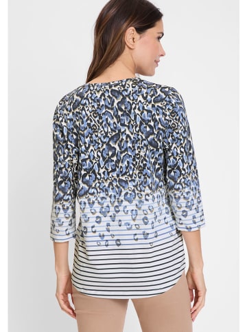 Olsen Koszulka w kolorze granatowo-białym