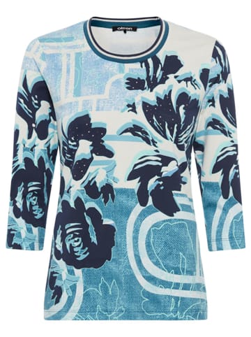 Olsen Longsleeve turquoise/lichtblauw/donkerblauw