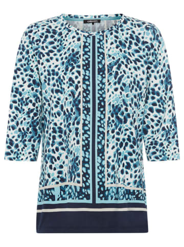 Olsen Blouse turquoise/wit