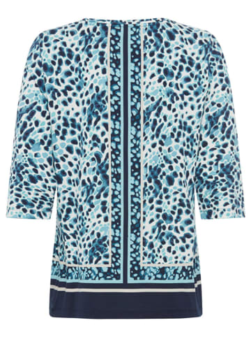 Olsen Blouse turquoise/wit