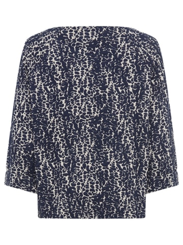 Olsen Blouse donkerblauw/wit