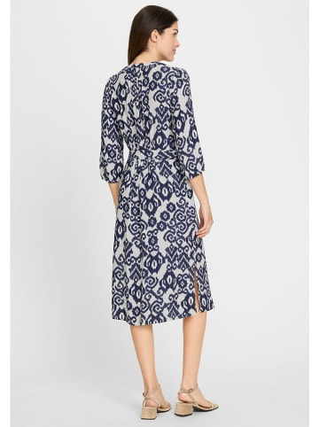 Olsen Kleid in Weiß/ Dunkelblau