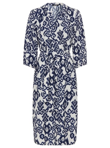 Olsen Kleid in Weiß/ Dunkelblau