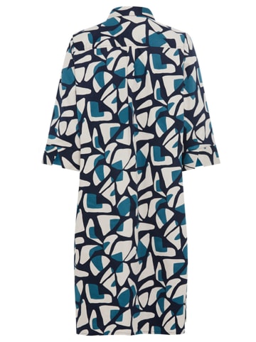 Olsen Kleid in Blau/ Dunkelblau/ Beige