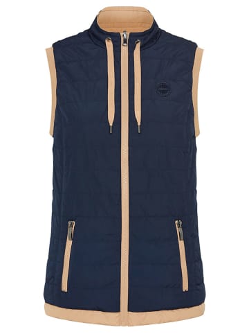 Olsen Omkeerbare doorgestikte bodywarmer donkerblauw