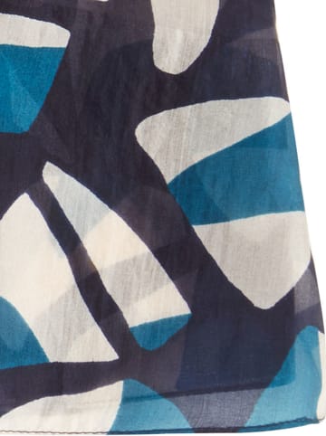 Olsen Schal in Blau/ Dunkelblau/ Beige - (L)185 cm