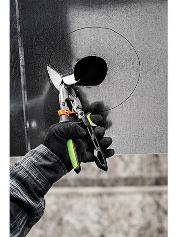 Fiskars Blechschere "PowerGea" in Schwarz/ Grün