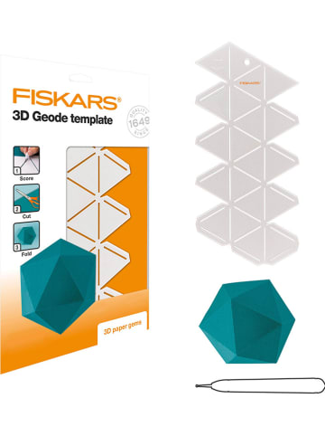 Fiskars 3D-Schbalone "Geode" in Weiß - Ø 9 cm
