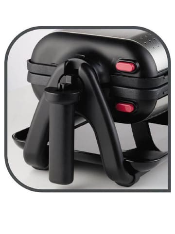 Tefal Wafelijzer "Kingsize WM756D12" zwart/zilverkleurig