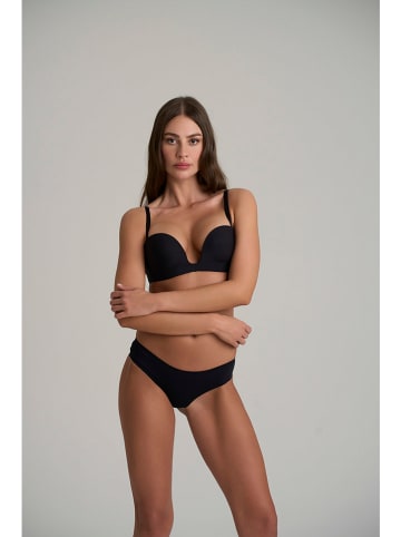 Bye Bra Stringi (2 pary) w kolorze czarno-beżowym