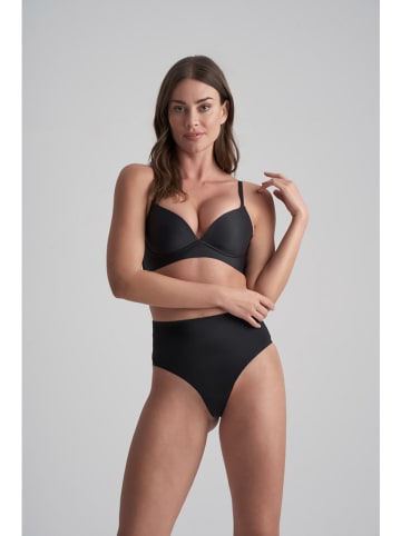 Bye Bra Stringi high waist w kolorze czarnym