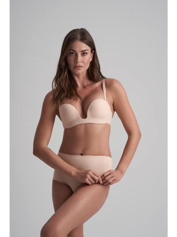 Bye Bra Pełne figi high waist w kolorze beżowym