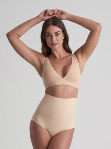 Bye Bra Pełne figi modelujące w kolorze beżowym