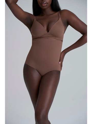 Bye Bra Figi modelujące w kolorze brązowym