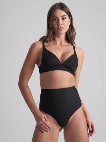 Bye Bra Stringi high waist w kolorze czarnym