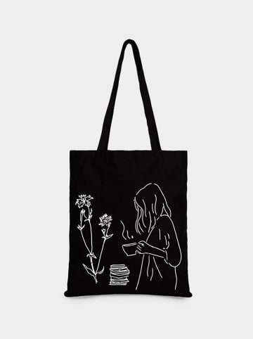 MORI Schultertasche in Schwarz - (B)35 x (H)40 x (T)8 cm