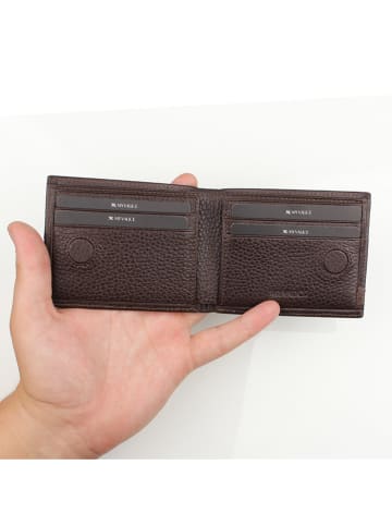 Lucky Bees Leder-Geldbörse in Braun - (B)11 x (H)8 cm