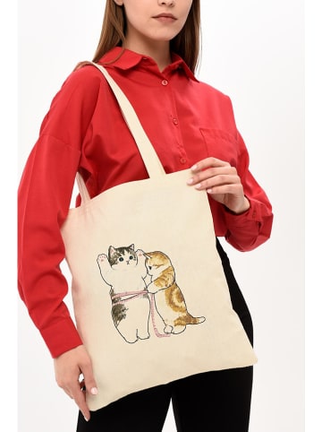 MORI Schultertasche in Creme - (B)35 x (H)40 x (T)8 cm