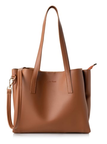 Lucky Bees Schultertasche in Hellbraun - (B)32 x (H)27 x (T)13 cm
