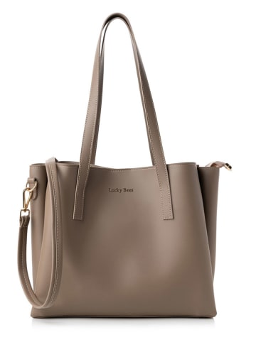 Lucky Bees Schultertasche in Taupe - (B)32 x (H)27 x (T)13 cm