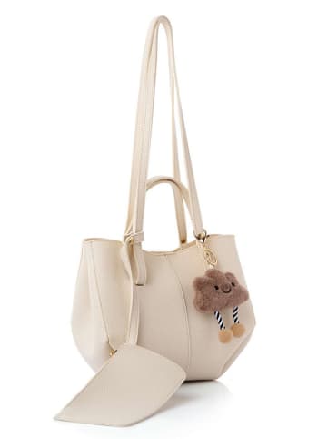 Lucky Bees Schultertasche in Creme - (B)28 x (H)22 x (T)13 cm
