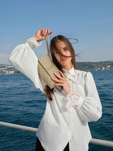 Lucky Bees Torebka w kolorze beżowym - 22 x 14 x 6 cm