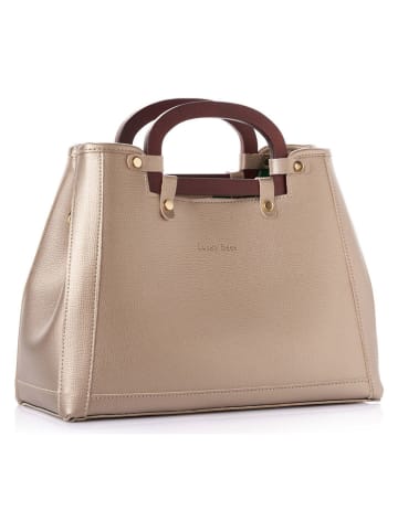 Lucky Bees Henkeltasche "1289" in Beige - (B)35 x (H)25 x (T)13 cm