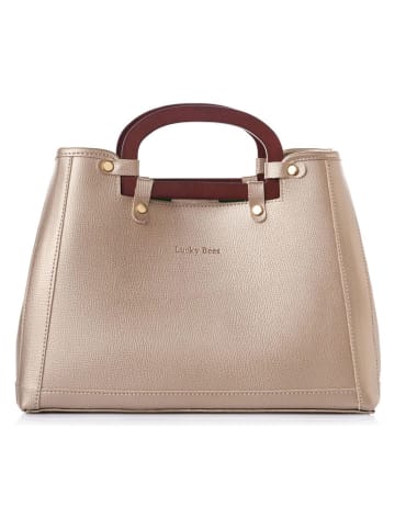 Lucky Bees Henkeltasche "1289" in Beige - (B)35 x (H)25 x (T)13 cm