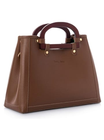 Lucky Bees Henkeltasche ''Mink'' in Hellbraun - (B)35 x (H)25 x (T)13 cm