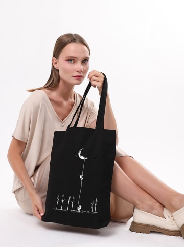 MORI Schultertasche in Schwarz - (B)35 x (H)40 x (T)8 cm